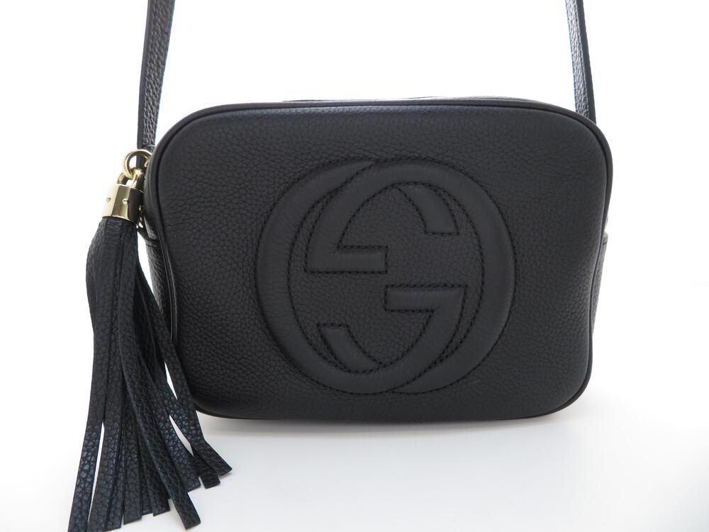 Gucci Soho Shoulder Bag Bordeaux Purple Brown Calfskin